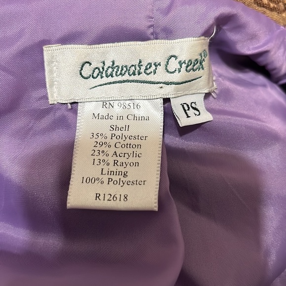 Coldwater Creek Bohemian Tweed Floral Blazer Size Petite Small - Picture 11 of 12